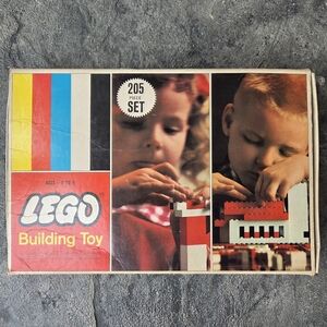 Vintage LEGO Building Toy Set - Red, Blue, Yellow, Black, White